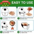 thumbnail image 2 of Air Fryer Disposable Paper Liner, Square Non-Stick Insert Parchment Paper Liners Air Fryer Oil-proof, 2 of 7