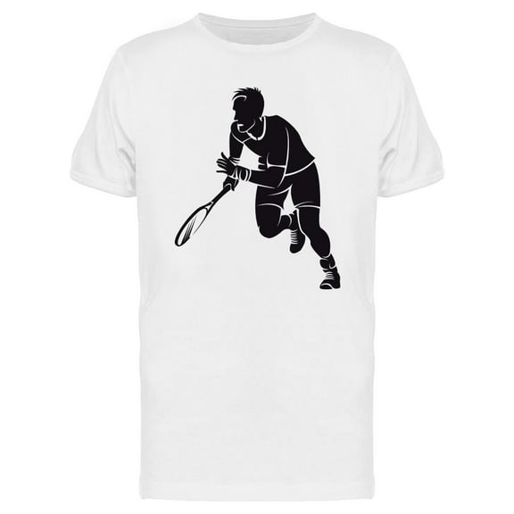 Tennis Player Silhouette Graphic T-Shirt Men -Image by Shutterstock, Male Small
