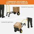 thumbnail image 4 of Edtara Convertible Hand Truck With Solid Tires, 4-Wheel Platform Dolly That Transforms Into 2-Wheel Dolly Cart or 4-Wheel Push Cart, Ideal for Moving Loads In Warehouse, Garden or Grocery, 4 of 8