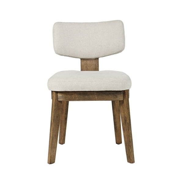 Tate Mid-Century Modern Split Back Upholstered Dining Chair (Set of 2)