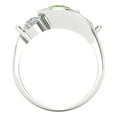 thumbnail image 4 of Three-Stone Engagement Ring for Women - 3.5ct Natural Peridot in 14K White Gold Promise Ring, 4 of 7