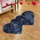 thumbnail image 1 of Decoraciones para San Valentín, alfombras mullidas para dormitorio de 40 x 20 pulgadas, lavables, para sala de estar, con forma de corazón, para mesita de noche, antideslizantes, de poliéster, para de, 1 of 6