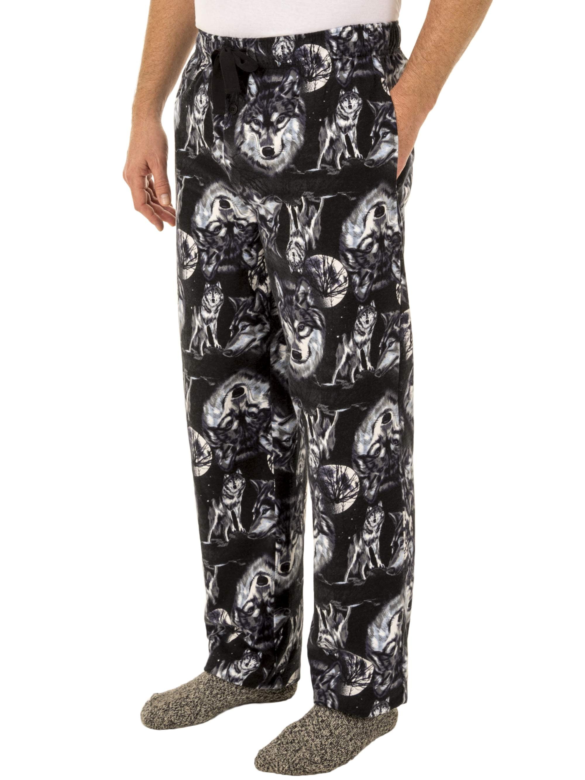 Fruit of the Loom Men's Wolf Print Flannel Sleep Pant SIZE L P1 eBay