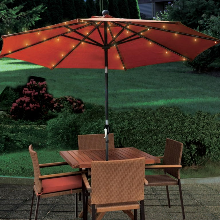 chinly patio umbrella lights warm Mainstays 72-Count Solar Warm White LED Patio Umbrella Lights