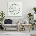 thumbnail image 2 of Stupell Industries Bless Our Home Farmhouse Leaves Wreath Calligraphy Graphic Art Gallery Wrapped Canvas Print Wall Art, Design by Carol Robinson, 2 of 7