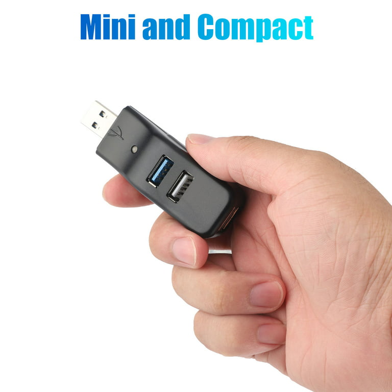TSV USB Splitter 3 Ports USB Hub Adapter Rotatable Data Hub 2.0 Extender  for Mac, Laptop, Surface Pro, PS4, PC, Flash Drive, Mobile HDD, 1Pcs 