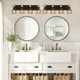 thumbnail image 4 of 4-Light Bathroom Light Fixtures over Mirror Bathroom Vanity Light Farmhouse Black Bathroom Lighting Fixtures with Metal Lampshade for Bedroom, Hallway, Living Room, 4 of 7