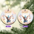 thumbnail image 2 of Watercolor Sphynx Happy Birthday Celebration Balloons Gift Party Ceramic Round Ornament Cat Lover Kitten Owner Gifts Idea Home Tree Decor - 00028, 2 of 5