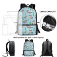 thumbnail image 4 of Jeiento Otter School Backpack for Girls 17 Inch Kids Schoolbags Set with Insulated Lunchbox Pencil Case Boys 3 Pack Blue Bookbag Children Large Capacity Book Bag with Side Pocket, 4 of 7