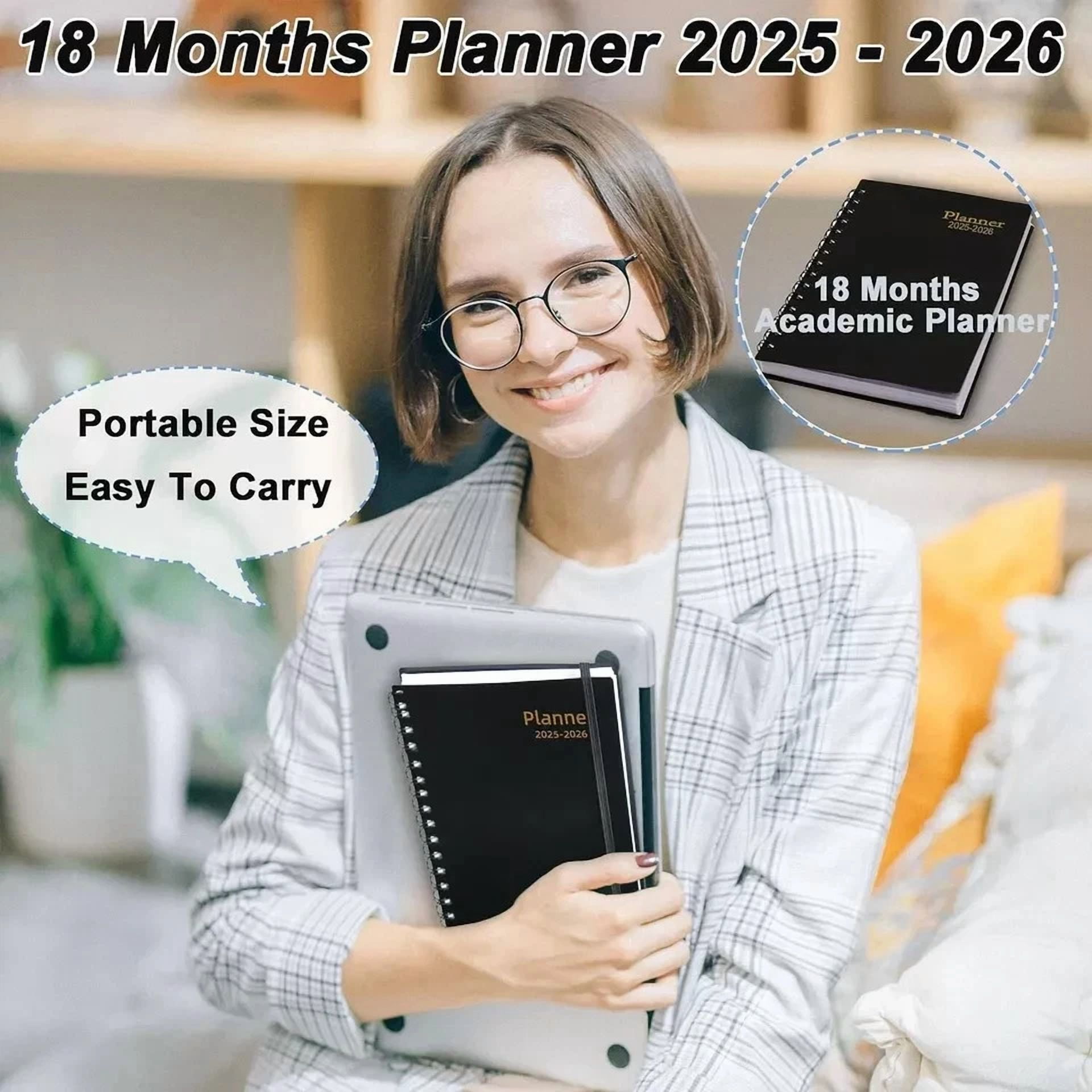 Daily Planner 2025-2026, Weekly & Monthly Planner From Jan 2025-Jun 2026, 18 Mon