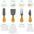 thumbnail image 6 of BlauKe® Bamboo Cheese Board and Knife Set 14x11 inch – Wood Cheese Cutting Board, Serving Tray Platter, Charcuterie Board Set with 4 Cheese Knives, 6 of 16