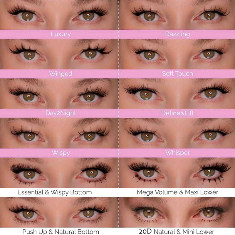 20D DIY Eyelash Extension, Natural Look, Dense Look Faux Eyelash Clusters for Different Make-up Styles , Suitable for Girls