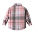 thumbnail image 4 of MKOSPLRT Boys' and Toddler Long Sleeve Plaid Button Up Shirt Casual Classic Collared T Shirts Fall Cardigan with Pocket 12M-9Y, 4 of 9