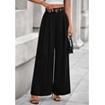 thumbnail image 4 of Pantalones anchos PRETTYGARDEN 2025 de cintura alta para mujer, 4 of 8