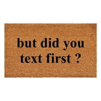 Calloway Mills 108713048 30 x 48 in. Did you Text First Rectangular Doormat, Multi Color