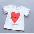 thumbnail image 3 of Conti Kids Toddler Girls Heart Shape Short Ruffle Sleeve White 3-4 Years, 3 of 5