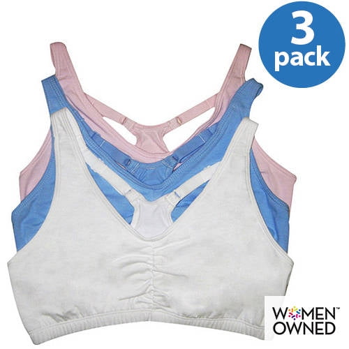 Fruit of the Loom Women's Shirred Front Racerback Sports Bra, Style