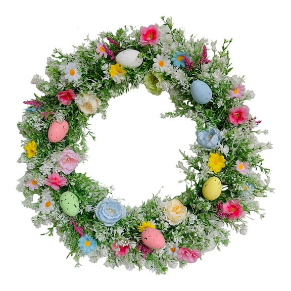Harpi Spring Wreaths for Front Door Clearance, Greenery Summer Wreath, Easter Wreaths Easter Elements Decorations Door Hanging Easter Wreaths