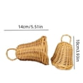 thumbnail image 7 of Handwoven Rattan Bells Christmas Ornaments Natural Wicker Hanging Decor for Tree Fireplace Mantel Window Shelf Holiday Home Winter Seasonal Decoration, 7 of 7