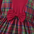 thumbnail image 4 of NAISIBABY Girls Red Plaid Dress, Cotton Ruffled Long Sleeve Casual Holiday Princess Dress Red 5-6T, 4 of 6