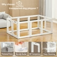thumbnail image 3 of Clear Acrylic Dog Playpen Indoor, Easy Assemble Transparent Pet Pen for Puppy Bunny Cat Pig, Sturdy & Easy Cleaning Plastic Puppy Fence, 3 of 6