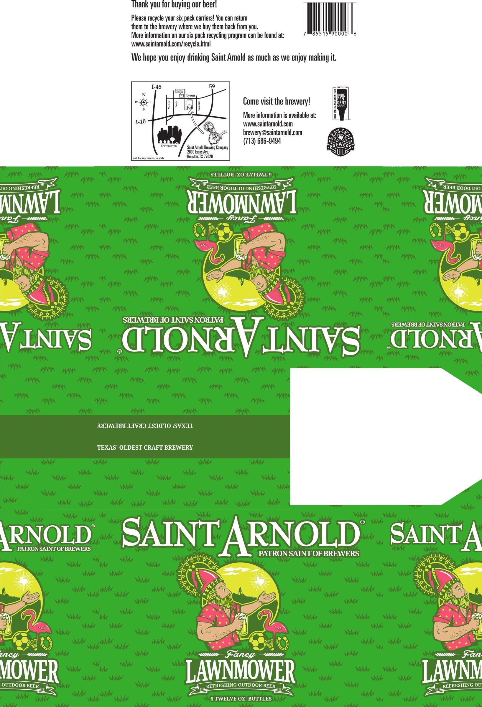 Saint Arnold Fancy Lawnmower Craft Beer, 12 fl oz, 6 Pack Bottles, 4.9% ABV