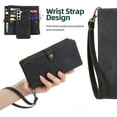 thumbnail image 5 of for Samsung Galaxy S23 Wallet Case with Card Holder & Detachable Magnetic Phone Case for S23 6.1 inch,PU Leather Shockproof Protective Phone Case Wallet with Wrist Strap(Dream Black), 5 of 14