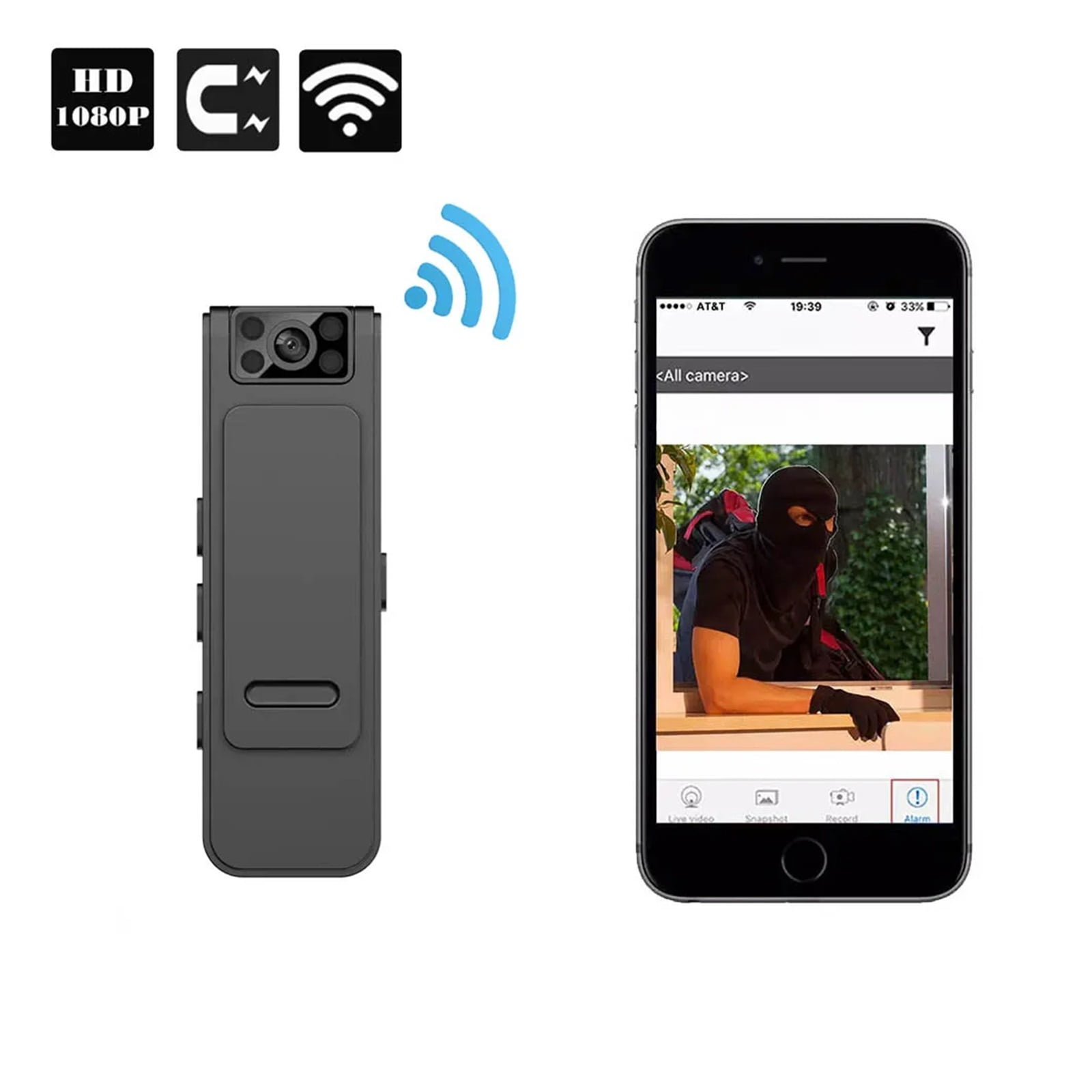 Mini Camera Small Video Camcorder Portable Micro Camera Body Cam Pocket Loop Recording Cam Night Vision Magnetic