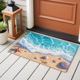 thumbnail image 4 of 2x3 Ft Entryway Area Rug, Ocean Beach Kitchen Rug Runner Washable Floor Mat, Coastal Nautical Starfish Shells Sea Waves Non Slip Indoor Door Mat Throw Carpet for Bathroom Living Room Bedroom, 4 of 8