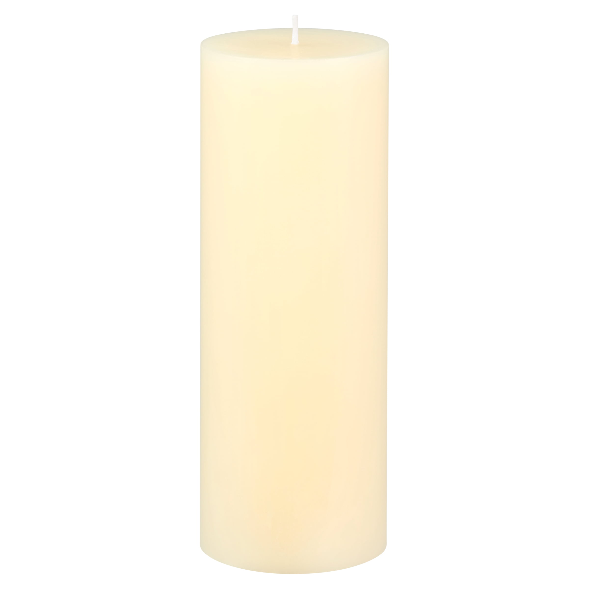 (2 pack) Mainstays Unscented Pillar Candle, 3x8 inches, Ivory