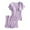 Purple, variant on Women 2 Piece Outfits Sets Nursing Tops Summer Pregnant Solid Color Round Neck Short Sleeve Blouse Shorts Postpartum Mommy Maternity Clothes Loungewear Purple