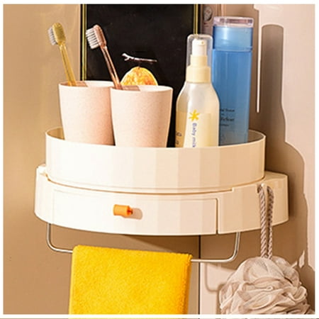 

Wall Mounted Kitchen Storage Rack 360° Rotating Multipurpose Spice Organizer