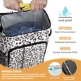 thumbnail image 2 of Travel Cooler Bag - Pink and Black Of Leopard Print Camping Beer Cooler Backpack with Bottle Opener- Waterproof Insulated Picnic Backpacks - Cooler Bag for Beach, 2 of 6