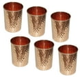 thumbnail image 3 of RATAN ENTERPRISES Set of 6 Hammered Copper Glass Tumbler for Ayurvedic Health Benefits, 3 of 4
