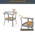thumbnail image 2 of ACEGOSES Outdoor Water-Proof and Rattan Powder-coated Steel and HIPS End Table, Grey/Brown, 2 of 5