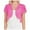 Hot Pink, variant on Ediodpoh Women's Fashion Solid Short Sleeve Cropped Open Front Chiffon Cardigan Petal Sleeve Womens Cardigan Sweaters White XL