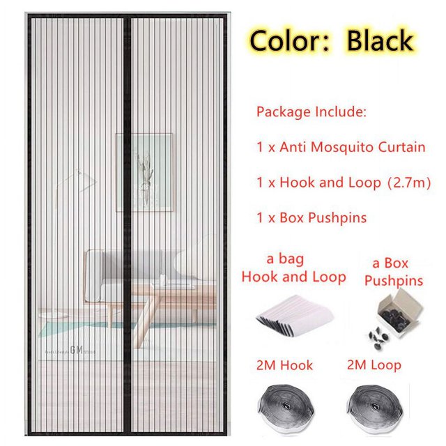 Cortina de Cierre Magnético Antimosquitos para Puerta, Pantalla de Malla, Filtro contra Insectos y Moscas, Cocina, Verano