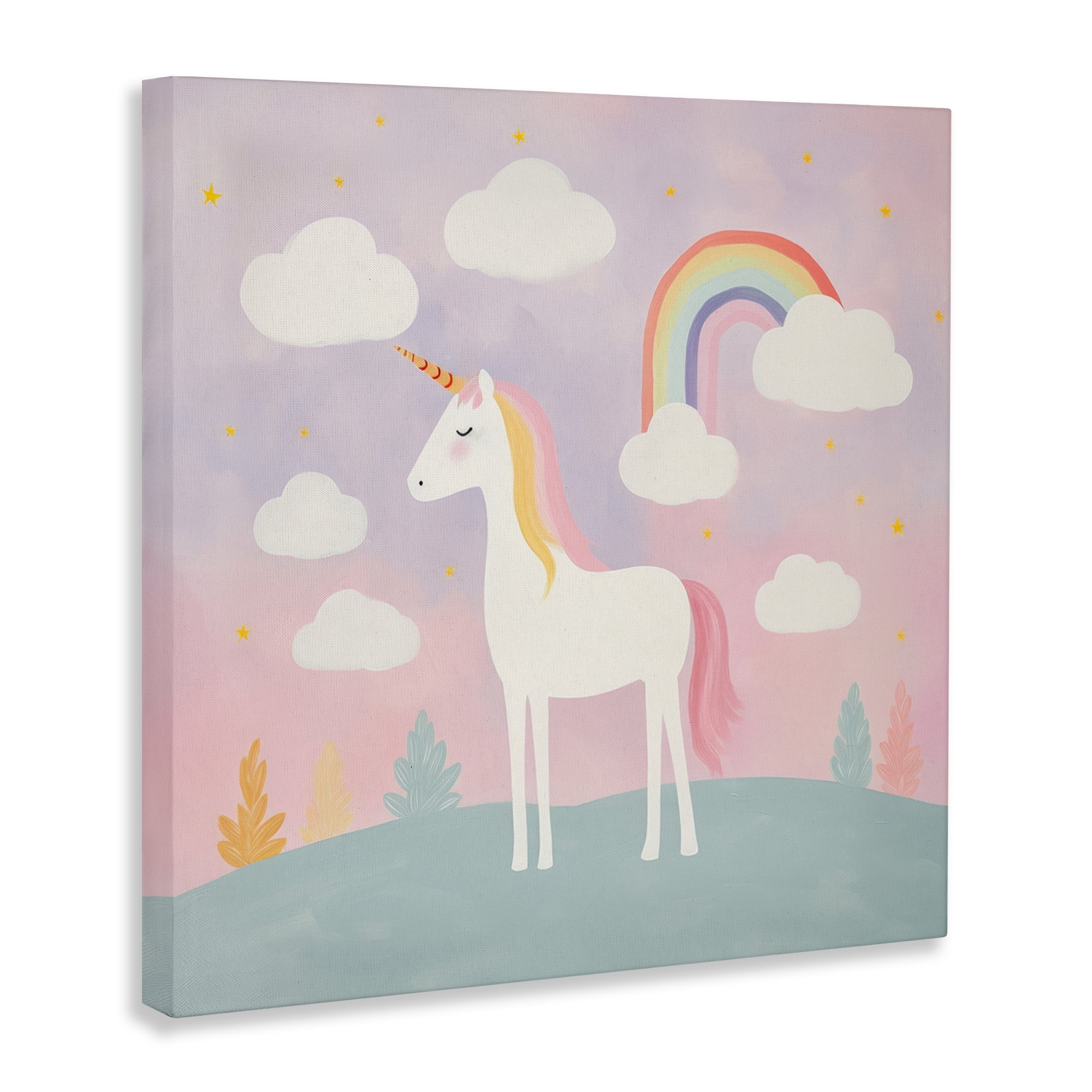 Stupell Industries Mystical Unicorn with Rainbow & Clouds Canvas Wall Art, design by Lazar Studio