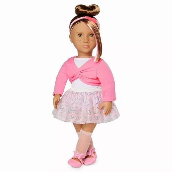Our Generation Mika 18" Ballerina Doll in Butterfly Themed Ballet Dress