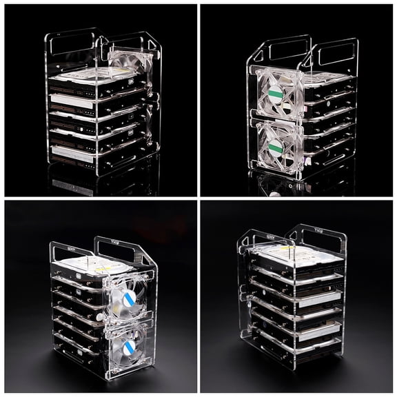 BESTOYARD 1Set White Hard Drive Storage Rack with Hollow Design for Quick Heat Dissipation