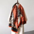 thumbnail image 4 of Manta de cachemira gruesa de alta calidad, bufanda para mujer, chal de pashmina cálido, chal de invierno, bufanda con estampado 2024, diseño de poncho, echarpe para mujer, 4 of 5
