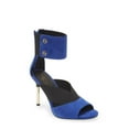 thumbnail image 2 of Cecelia New York Mirror Royal Blue Pump Gold Stiletto Heel Stretch Strap Sandals (Wild Blue, 9.5), 2 of 4