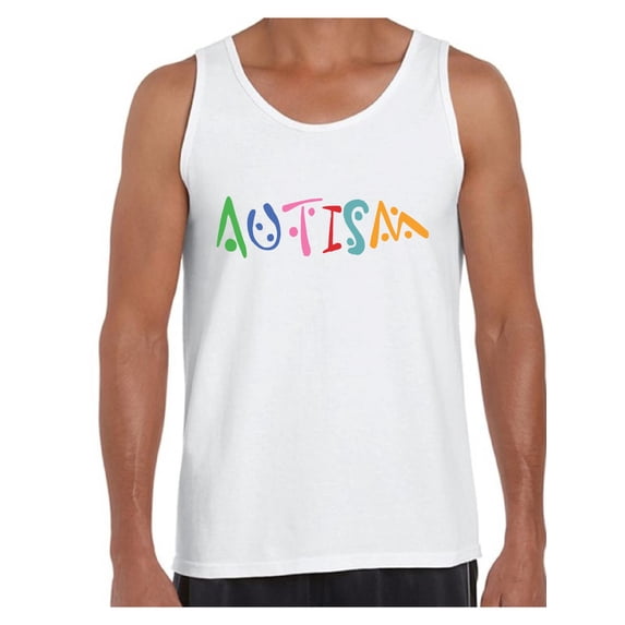 Awkward Styles Men's Autism Autistic Support Graphic Tank Tops for Autism Awareness