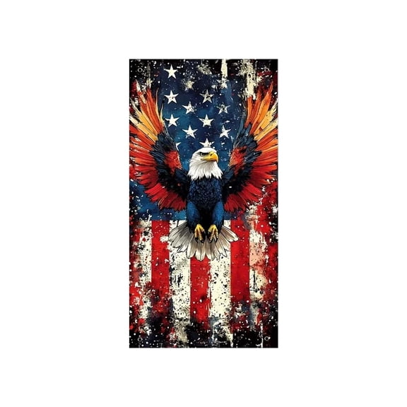 JHyouerji 250th Anniversary Door Cover American Flag 4th of July Patriotic Hanging Cloth Background Banner for Independence Day Front Door Home Party Decoration