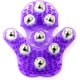 thumbnail image 1 of Guantes de rodillo de masaje de tejido profundo para cuello, pecho, pie, tendón de la corva, muslo y tratamiento de cuerpo completo Rodillo de 360 grados Bola de rodillo de metal Tratamiento corporal de aseo (9 cuentas) Ormromra CZYD-HQ157-2, 1 of 4
