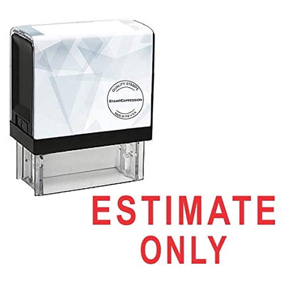 StampExpression - Estimate ONLY Office Self Inking Rubber Stamp - Red Ink (A-5944)