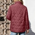 thumbnail image 5 of Manzbdm Women's Diamond‑Quilted Lightweight Jacket, Stand‑Collar Zip‑Up Short Padded Coat with Pockets, Casual Outerwear for Fall Winter, 5 of 8