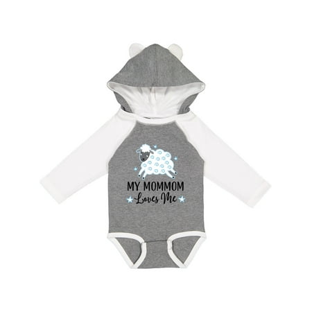 

Inktastic My MomMom Loves Me Baby Boy Lamb Outfit Gift Baby Boy Long Sleeve Bodysuit