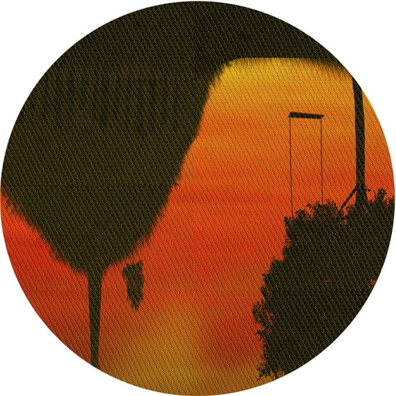 Ahgly Company Machine Washable Indoor Round Transitional Saddle Brown Area Rugs, 4' Round