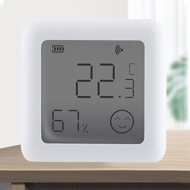 Medidor de temperatura y humedad Tuya Mini pantalla LCD Digital alimentado por batería JShteea El nuevo